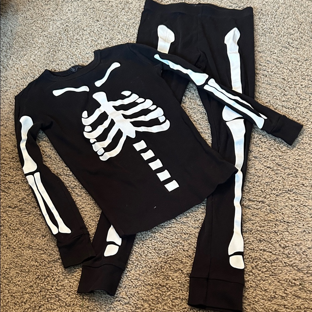 Spiderman Black and White Skeleton Pajama Set